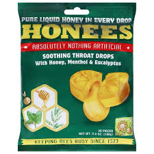 HONEE'S Throat Drops w/ Honey, Menthol & Eucalyptus