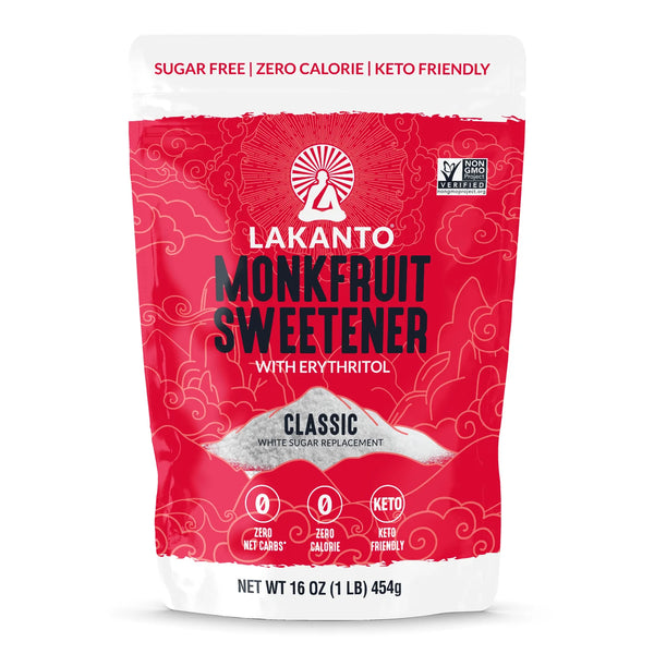LAKANTO Monkfruit Sweetener w/ Erythritol (Classic) 16oz