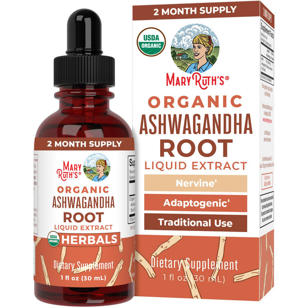 Mary Ruth's Organic Ashwagandha Root Liquid Extract 1fl oz