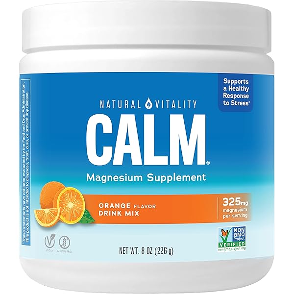 Natural Vitality Calm Magnesium Supplement Orange Drink Mix