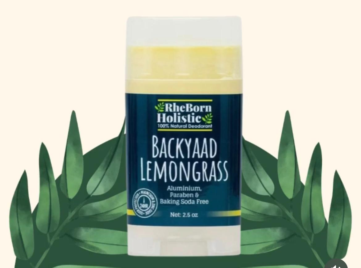 RHEBORN HOLISTICS 100% Natural Deodorant (Backyaad Lemongrass)