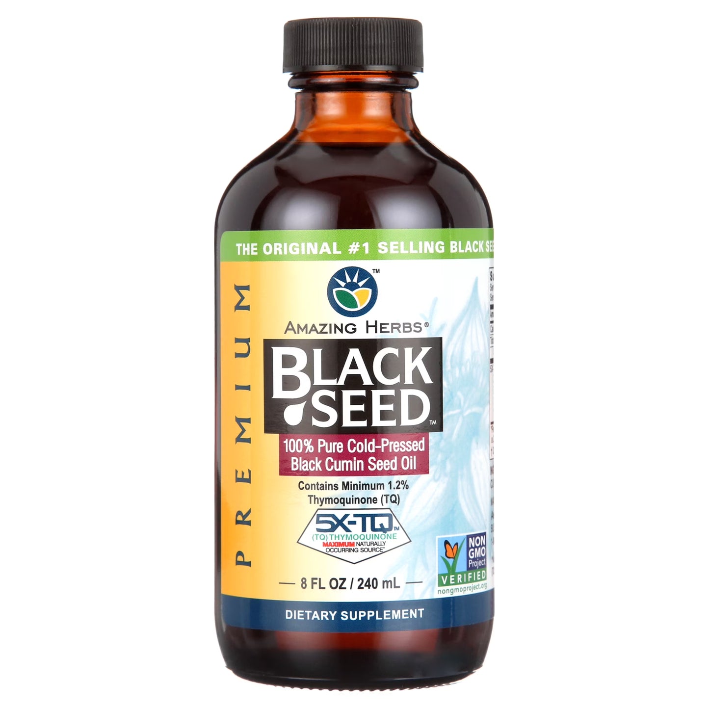 AMAZING HERBS Black Seed Oil Cold Pressed 16 Fl oz