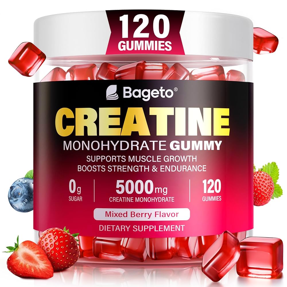 BAGETO Creatine Monohydrate Gummy 120 Gummies
