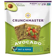 CRUNCHMASTER Avocado Toast Baked Rice Crackers (Salt & Pepper)