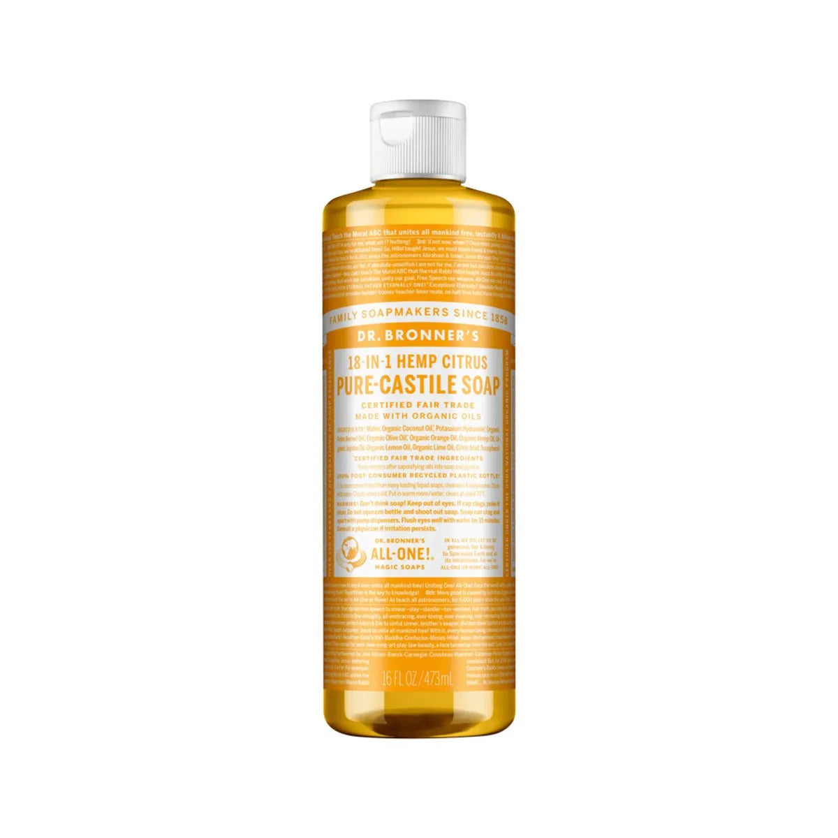 Castile Soap Hemp Citrus 16oz