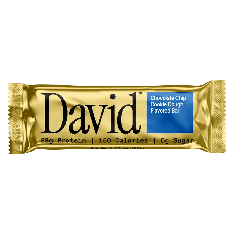 David Chocolate chip cookie dough flavored bar (62g)
