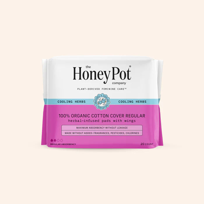 Honey Pot Cotton Pads Regular Absorbency 20