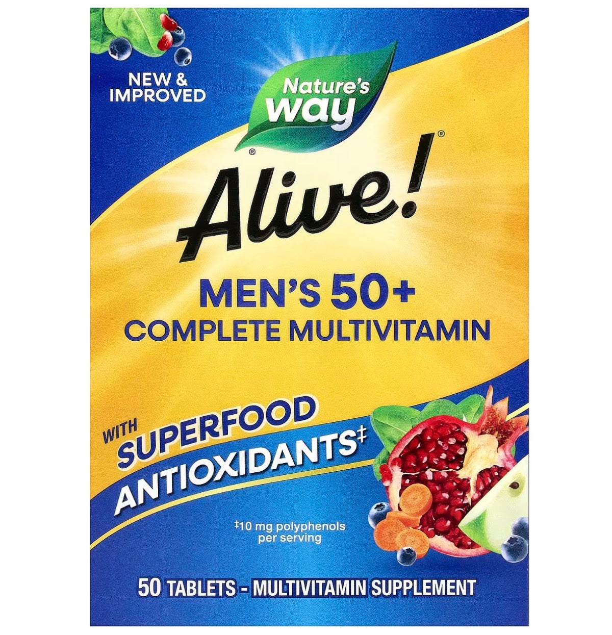 Alive Men's 50+ Multivitamin (50 tabs)
