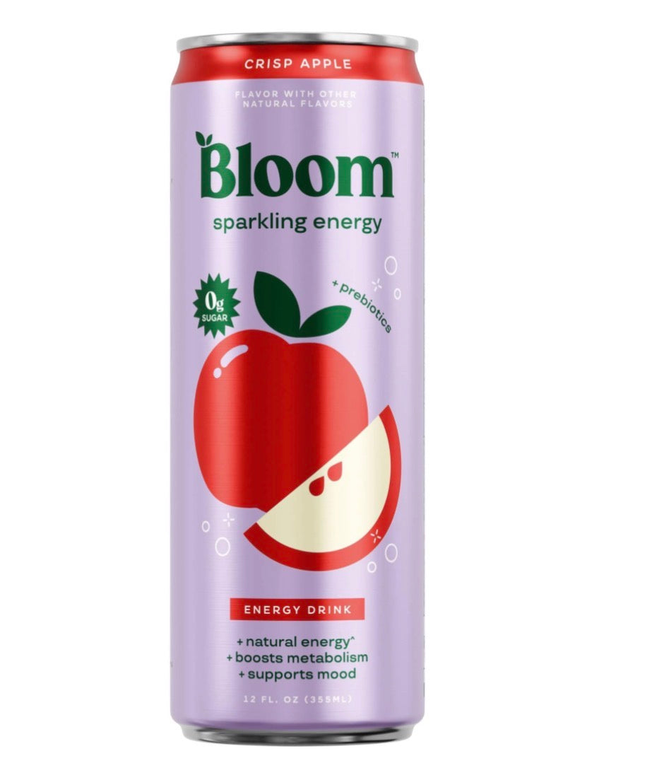 Bloom Sparkling Energy Drink Crisp Apple 12oz