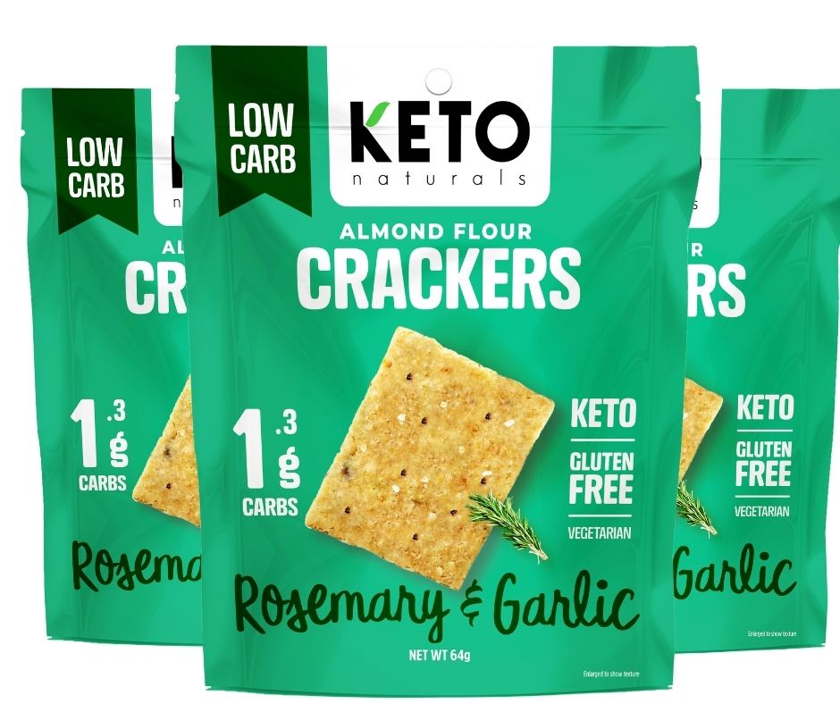 Keto Naturals Almond Flour Crackers (Rosemary & Garlic)