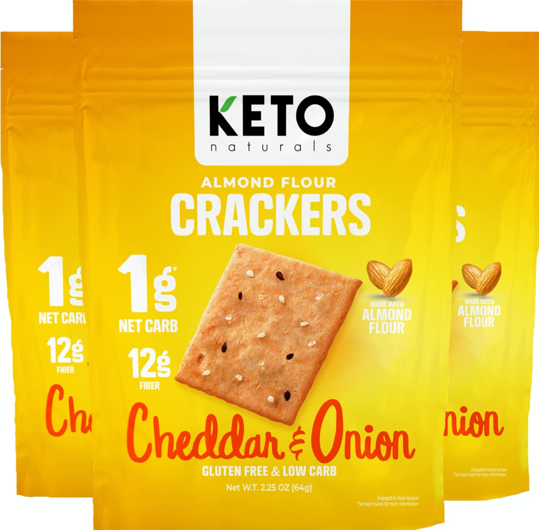 Keto Naturals Almond Flour Crackers (Cheddar & Onion)