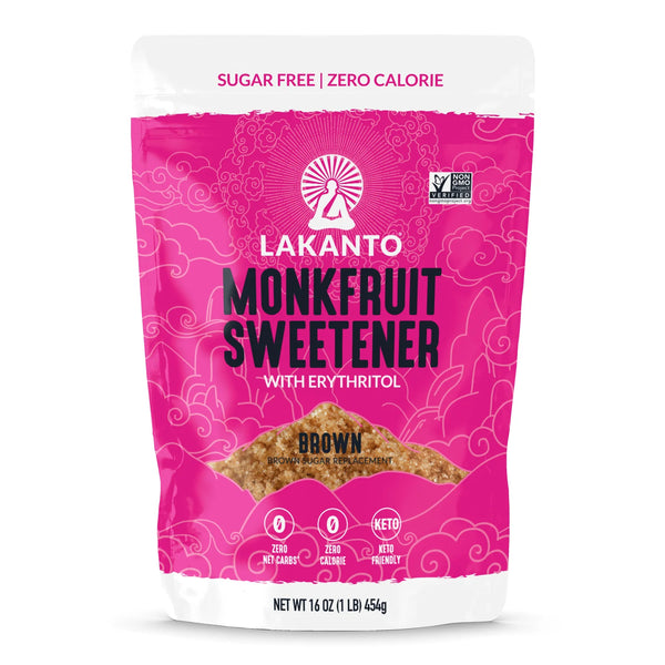 Lakanto Monkfruit Sweetener w/ Erythritol (Brown) 16oz