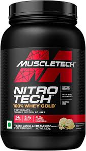 MUSCLETECH Nitro Tech 100% Whey Gold (French Vanilla Cream) 2LBS