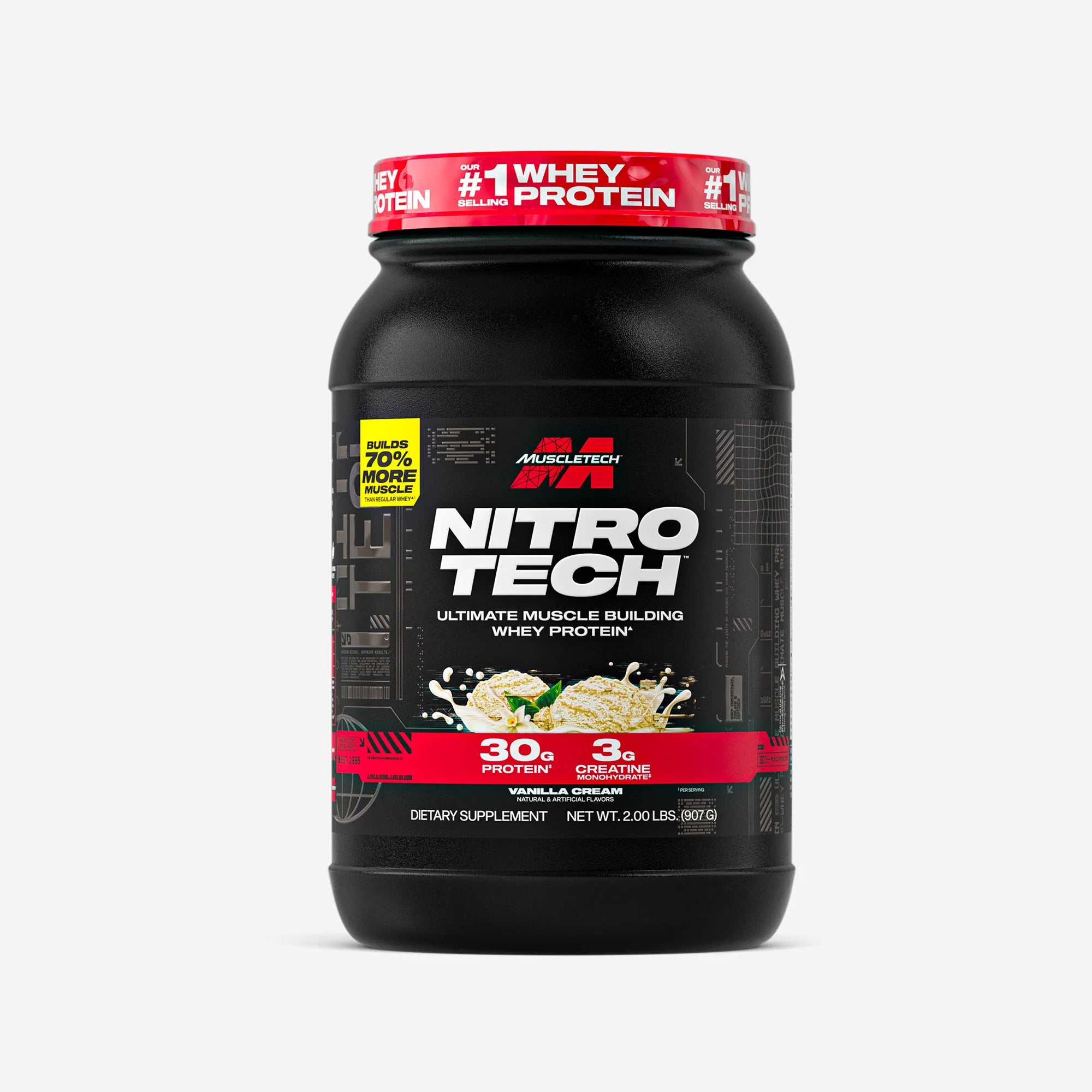 Muscle Tech Nitro Tech Ultimate Muscle Building Whey Protein Pwd (Vanilla) 2lb