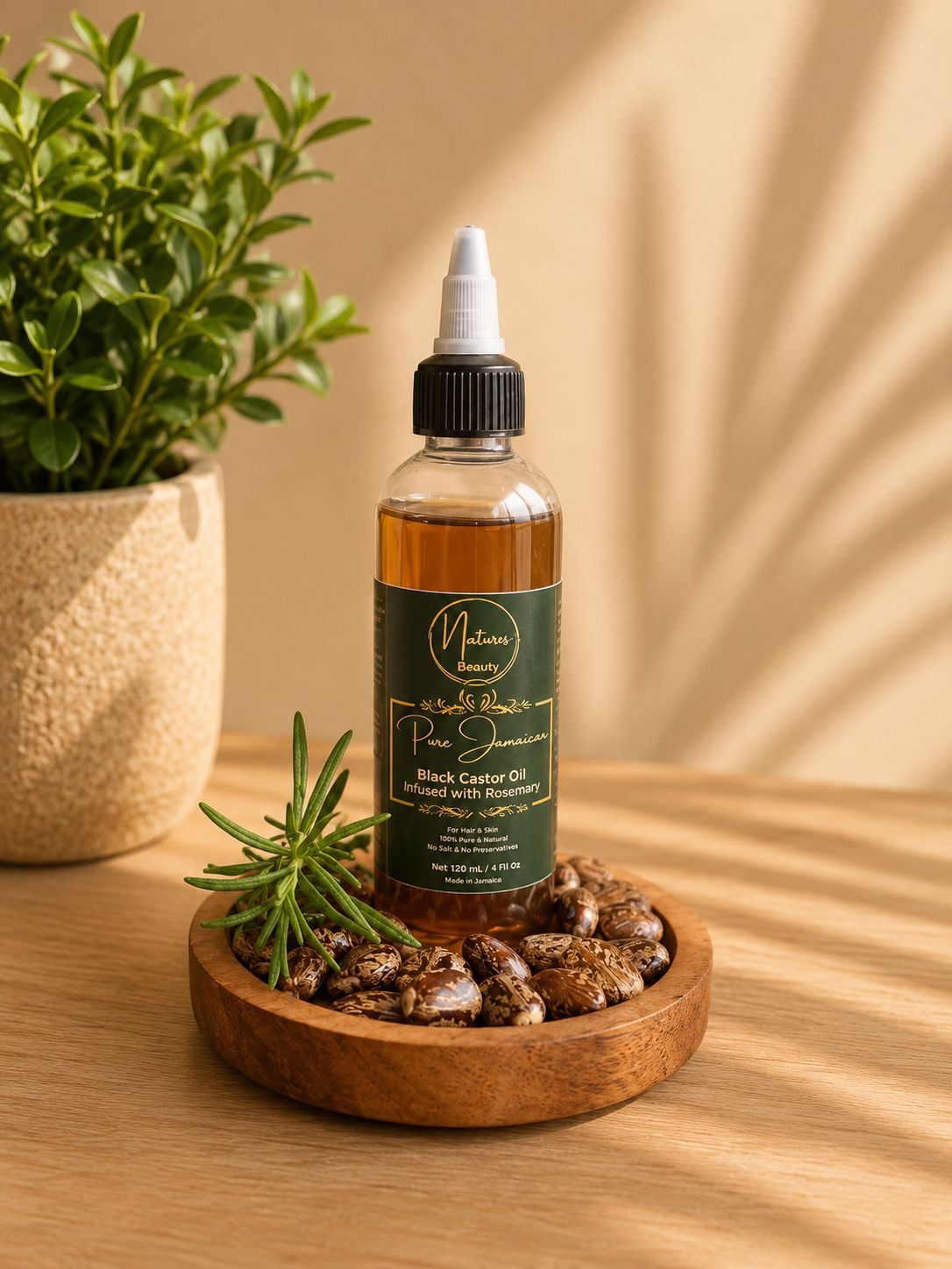 NATURI BEAUTY Black Castor Oil With Rosemary