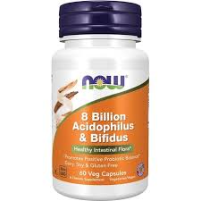 NOW 8 Billion Acidophilus & Bifidus (60 V Caps)