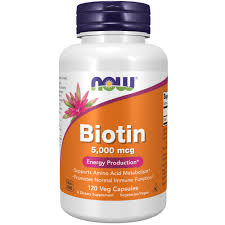 NOW Biotin (5000mcg 120 Vcaps)