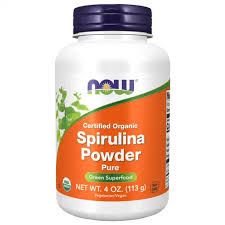 NOW Certified Organic Spirulina Powder Pure 1 LB