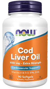 NOW Cod Liver Oil 1000mg Extra Strength (90 Softgels)