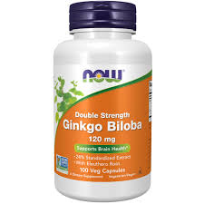 NOW Double Strength Ginkgo Biloba 120mg (50 V Caps)