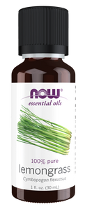 NOW  Essential Oils 100% Pure  LEMONGRASS 1FL. oz/30ml