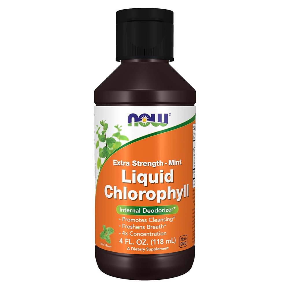 NOW Extra Strength Liquid Chlorophyll 4FL. Oz MINT