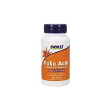 NOW Folic Acid 800mcg w/vitamin B-12 (250 Tabs)