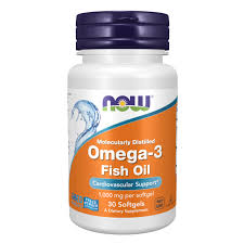 NOW Molecularly Distilled Omega-3 Fish oil (30 Softgels)