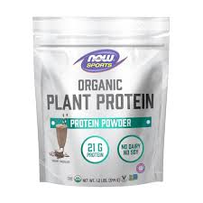NOW Sports Organic Plant Protein 1.2LBS/544G (Creamy Chocolate)