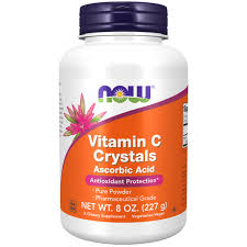 NOW Vitamin C Crystals Ascorbic Acid (8 oz)