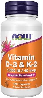 NOW Vitamin D-3 & K-2 1000 IU/45mcg (120 Caps)