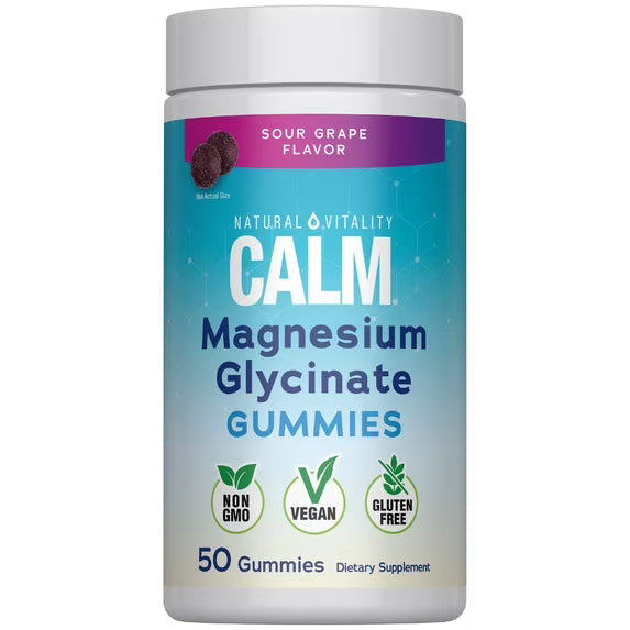 MaxCalm Magnesium Glycinate Gummies (50)- Sour Grape