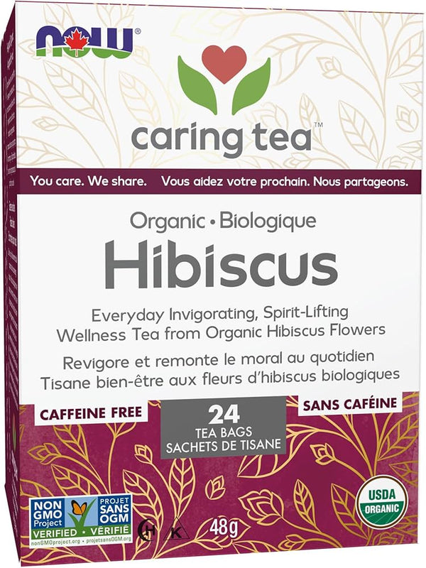 Now Organic Hibiscus Tea (24 tea bags)
