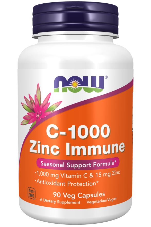 Now Vitamin c-1000 Zinc Immune (90vcaps)