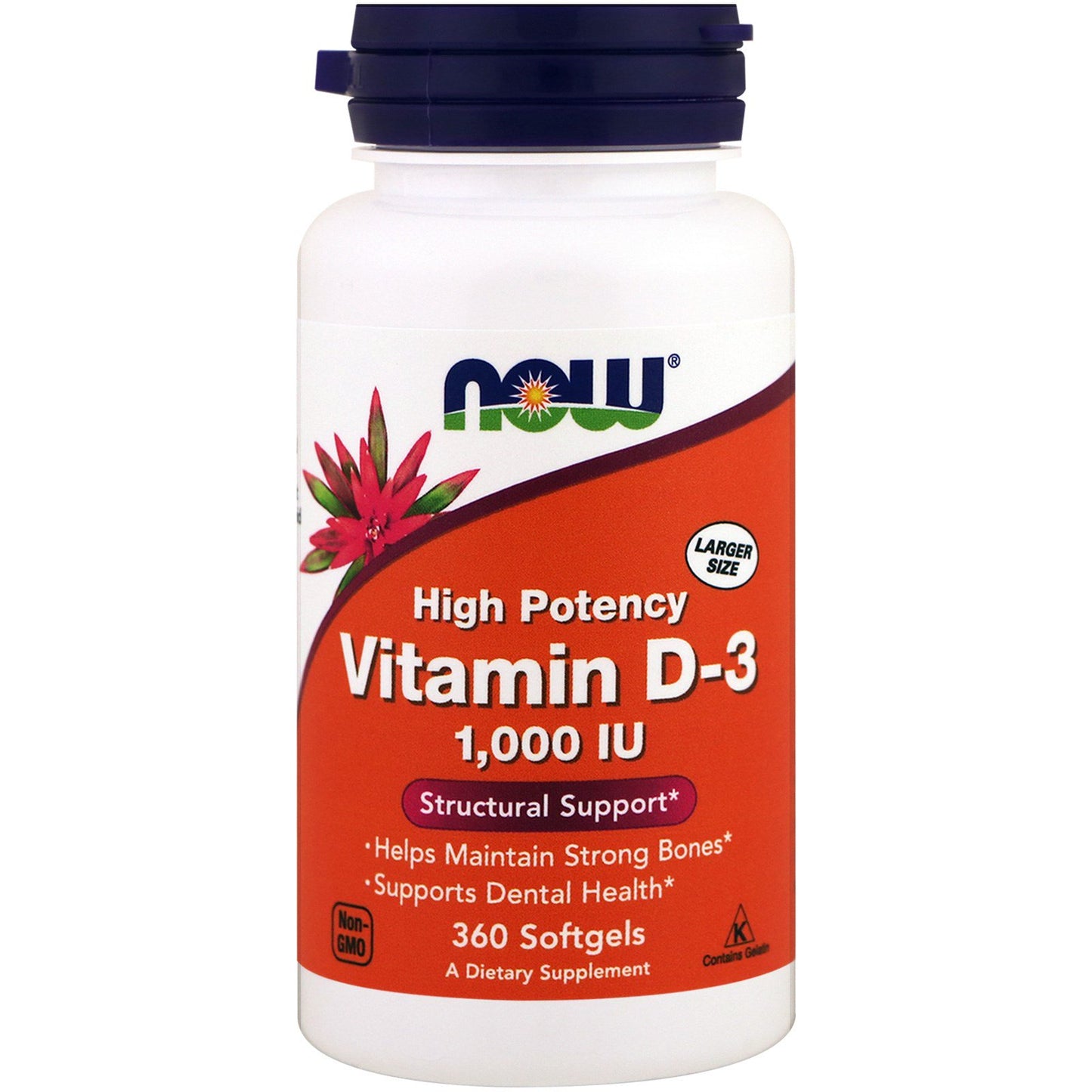 NOW Vitamin D3 1000 IU 360 Softgels