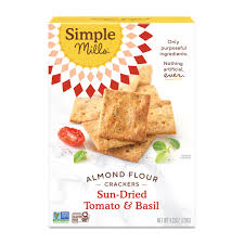SIMPLE MILLS Almond Flour Crackers (Sun-dried Tomato & Basil)