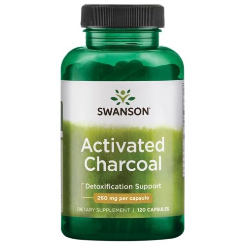 SWANSON Activated Charcoal 260 mg 120 Caps