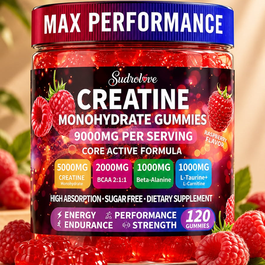 Sudrolve Creatine Monohydrate Gummies – 120 Count