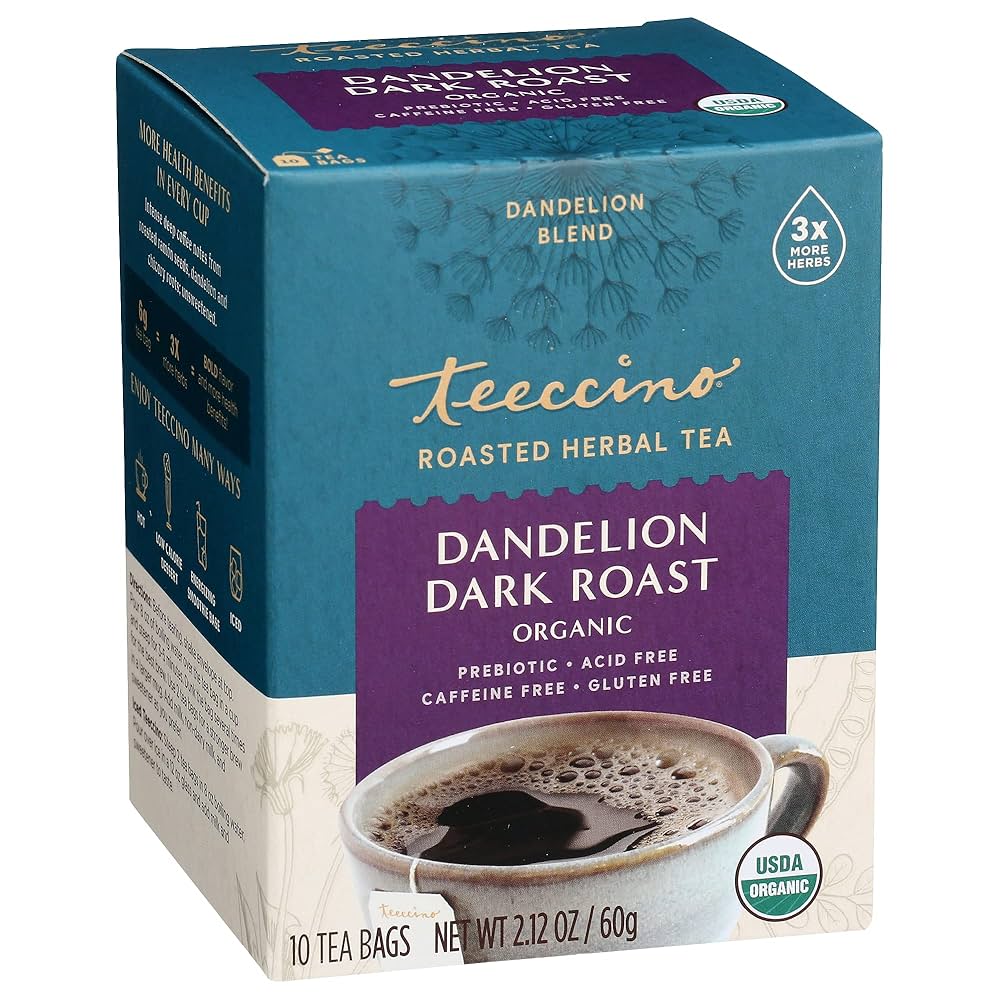 Teeccino Gluten Free Dandelion Dark Roast Organic