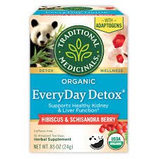 TRADITIONAL MEDICINALS Everyday Detox HIBISCUS & SCHISANDRA BERRY Tea (16 Teabags)