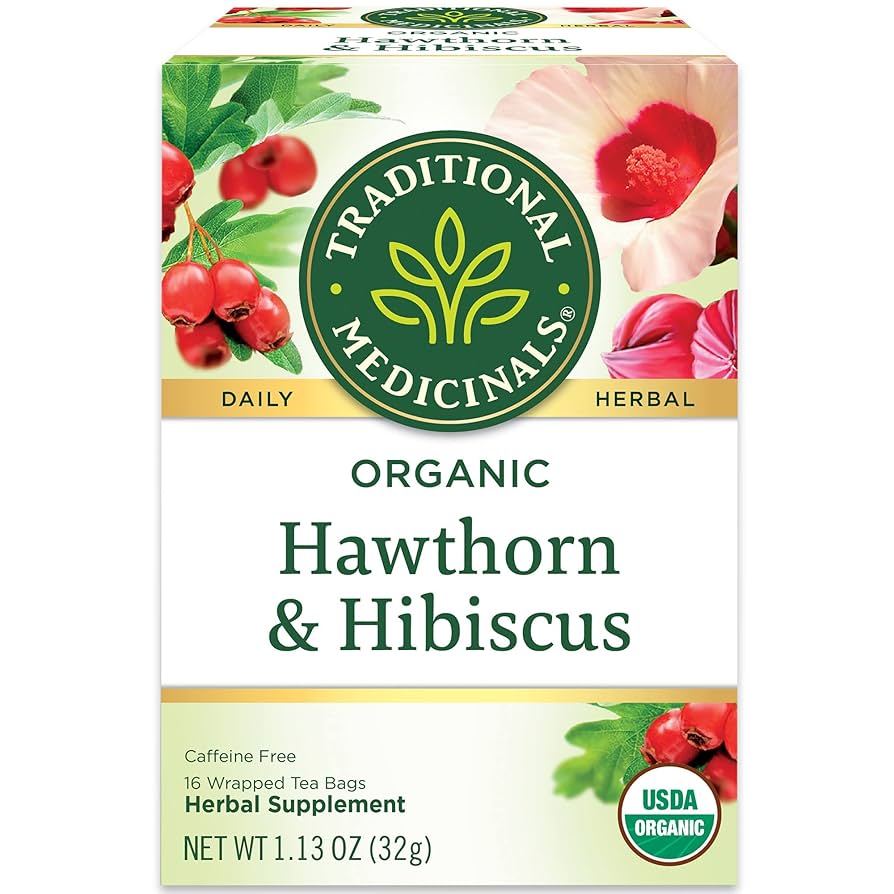 TRADITIONAL MEDICINALS Organic Hawthorn With Hibiscus