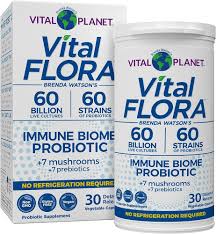 VITAL FLORA 60/60 Immune Biome Probiotic + 7 Mushrooms + 7 Prebiotics