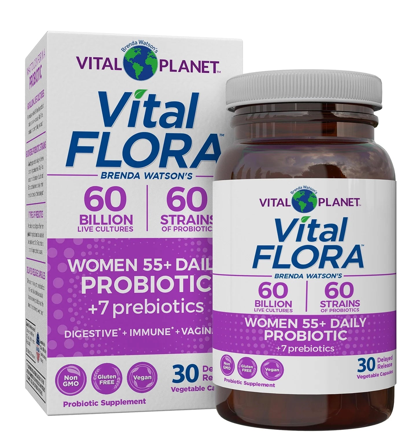 Vital Planet Women 55+ Daily Probiotic  7 + Prebiotic 30