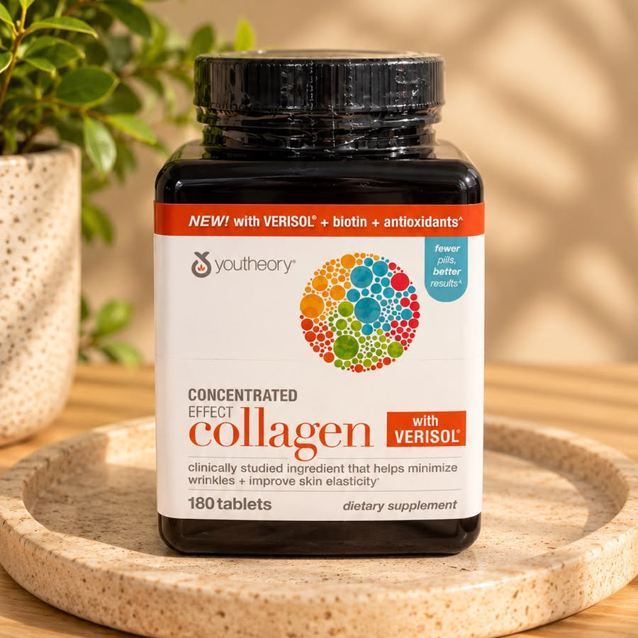 Youtheory Collagen +Verisol, Biotin- 180tabs