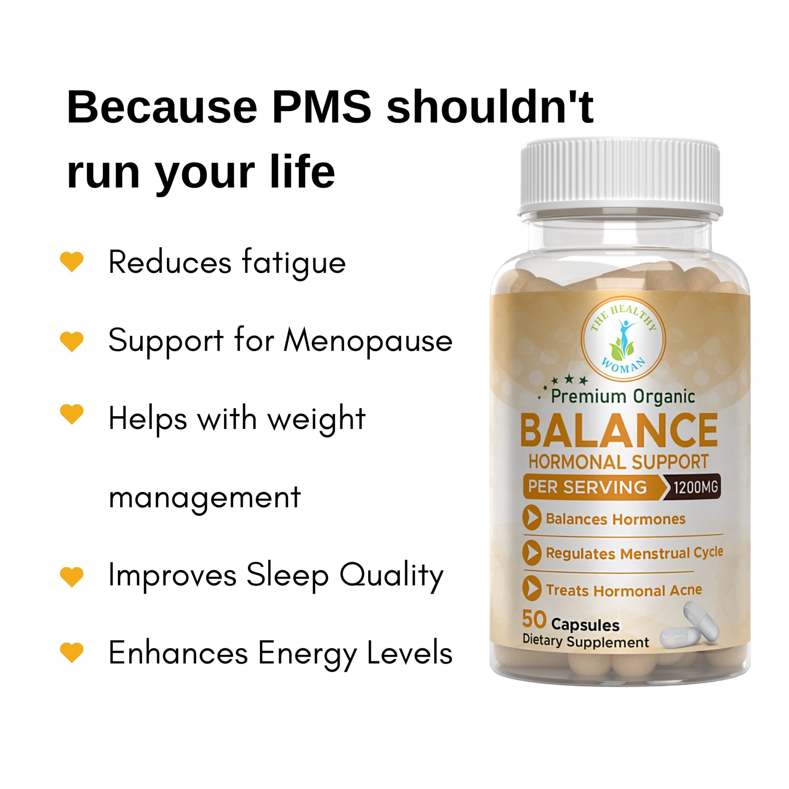 THW Premium Organic BALANCE HORMONAL SUPPORT (50 Caps)