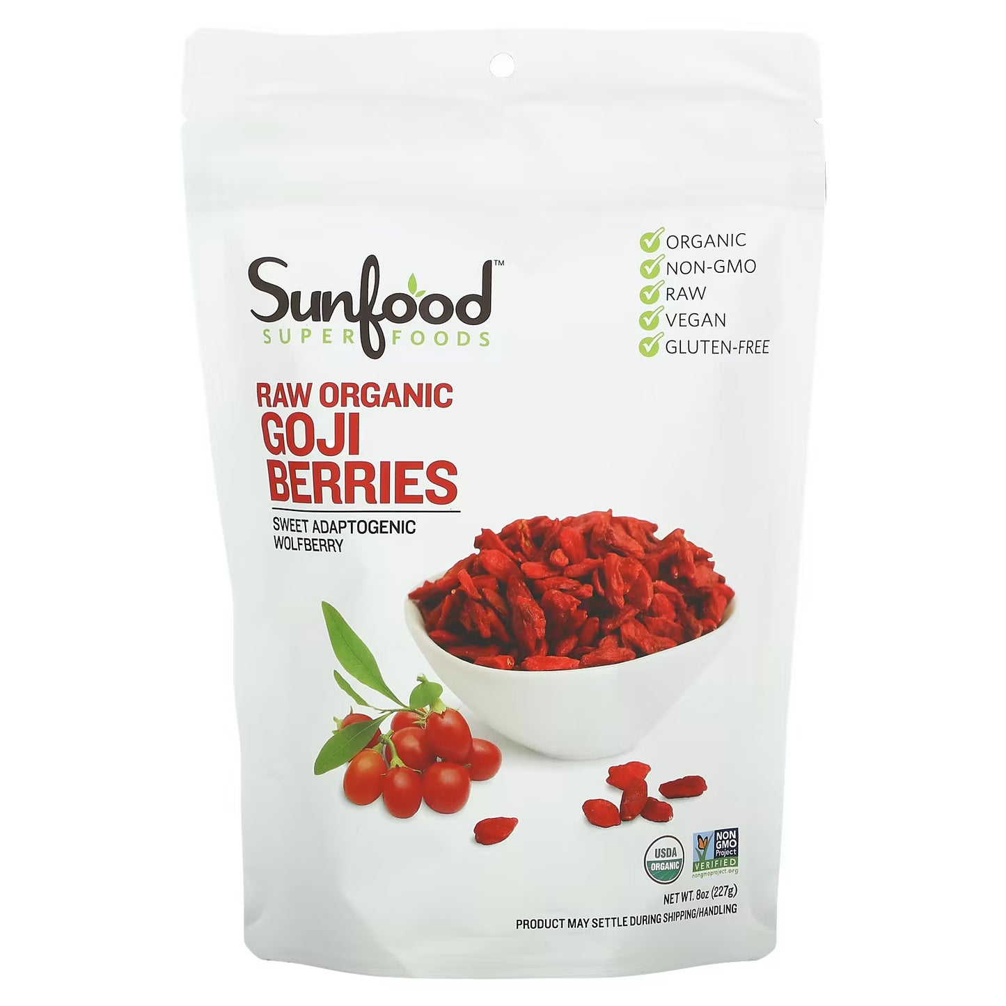 Sunfood Raw Goji Berries 8oz