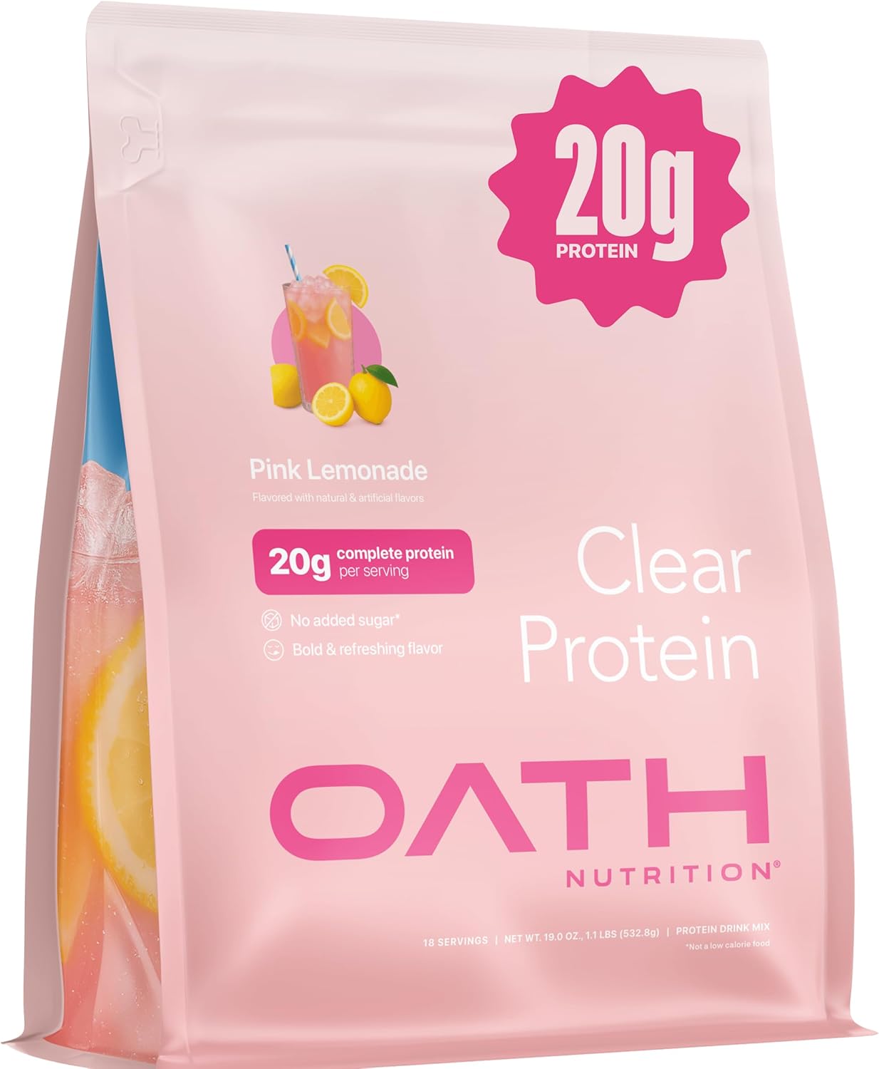 Oath Nutrition Clear Whey Protein Isolate 20g(Pink Lemonade)