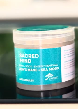 Psacred Mind Sea moss and Lion's Mane (60caps)